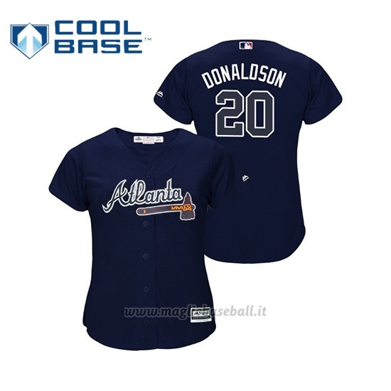 Maglia Baseball Donna Atlanta Braves Josh Donaldson Cool Base Official Alternato Azul